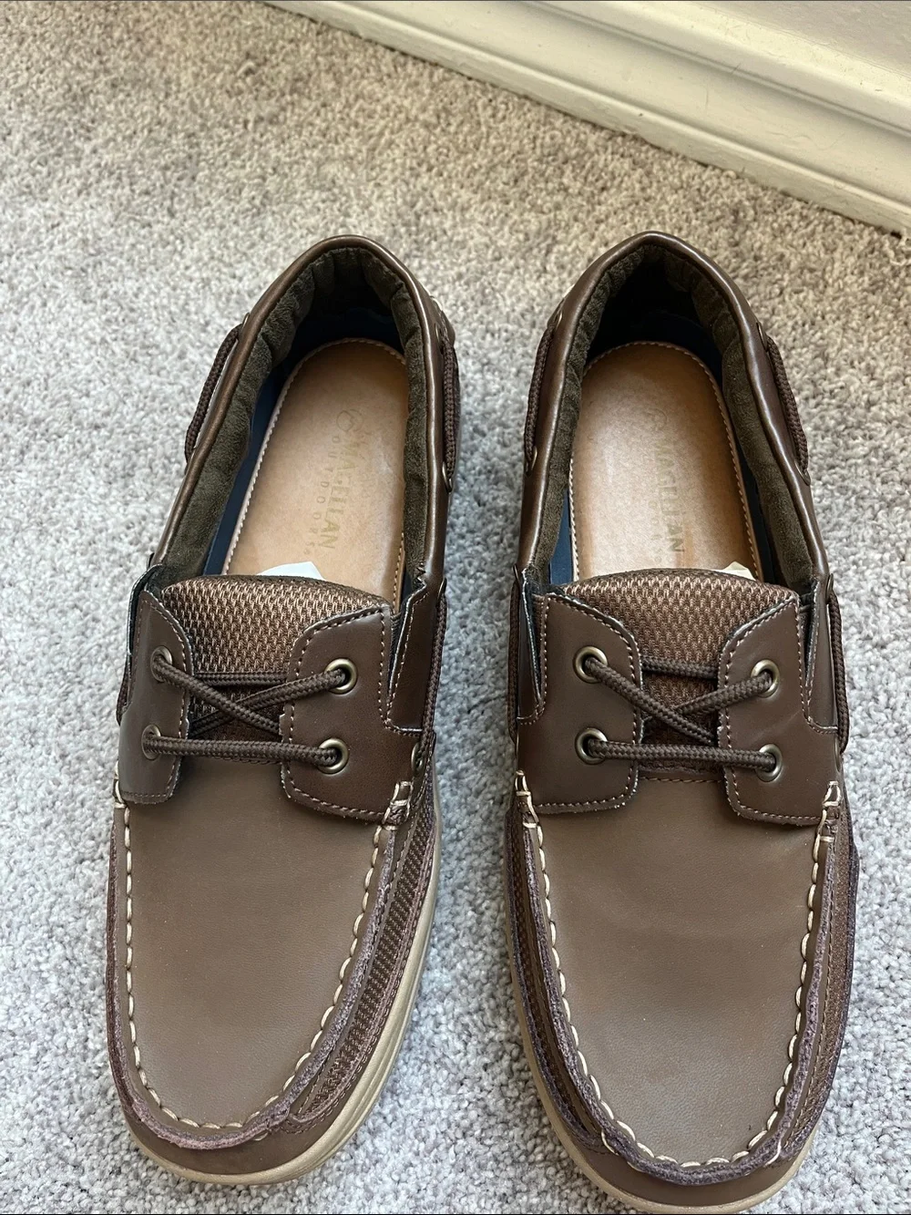 Magellan Men's Brown Casual Boat Shoes size 10D